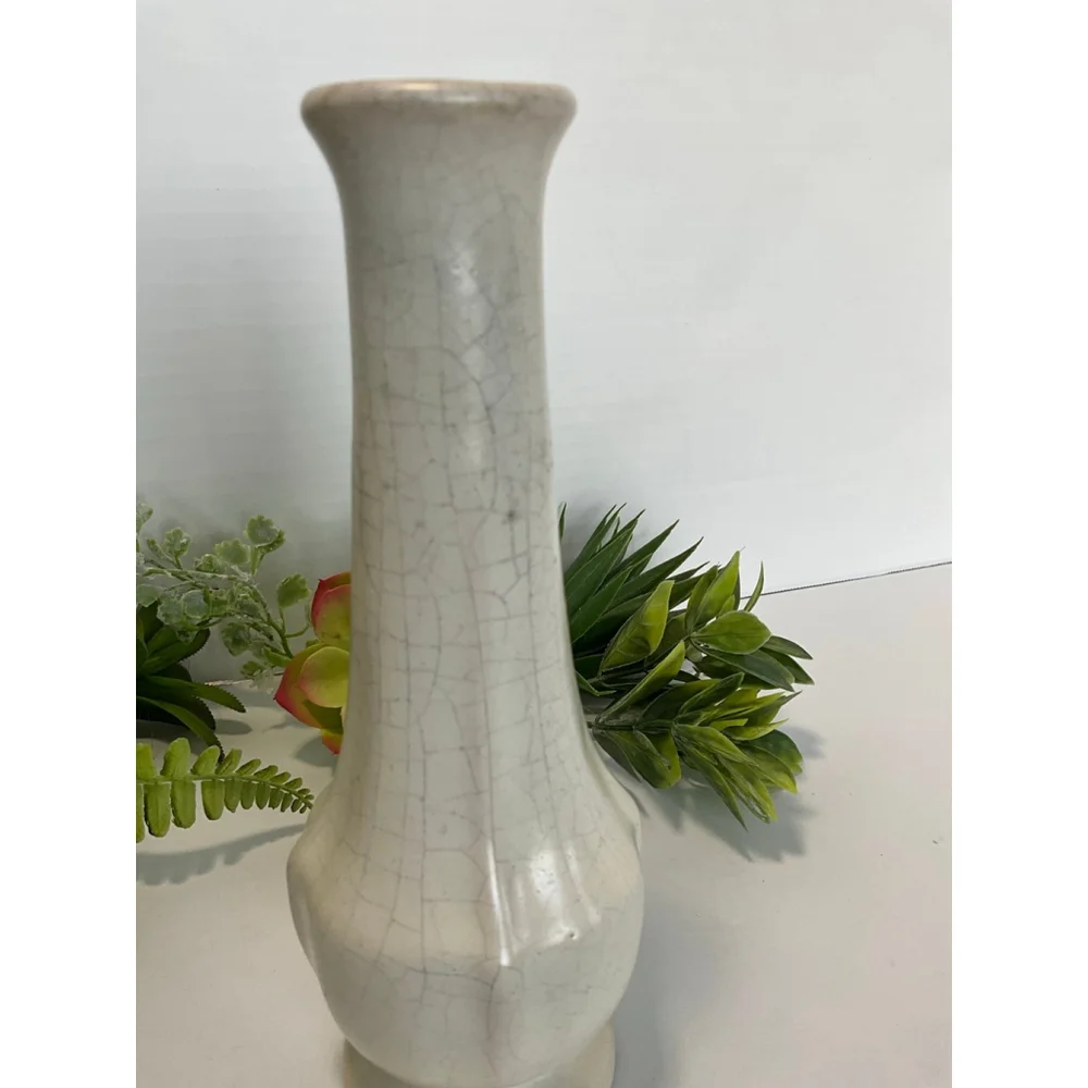 Vintage White Matte Bud Vase